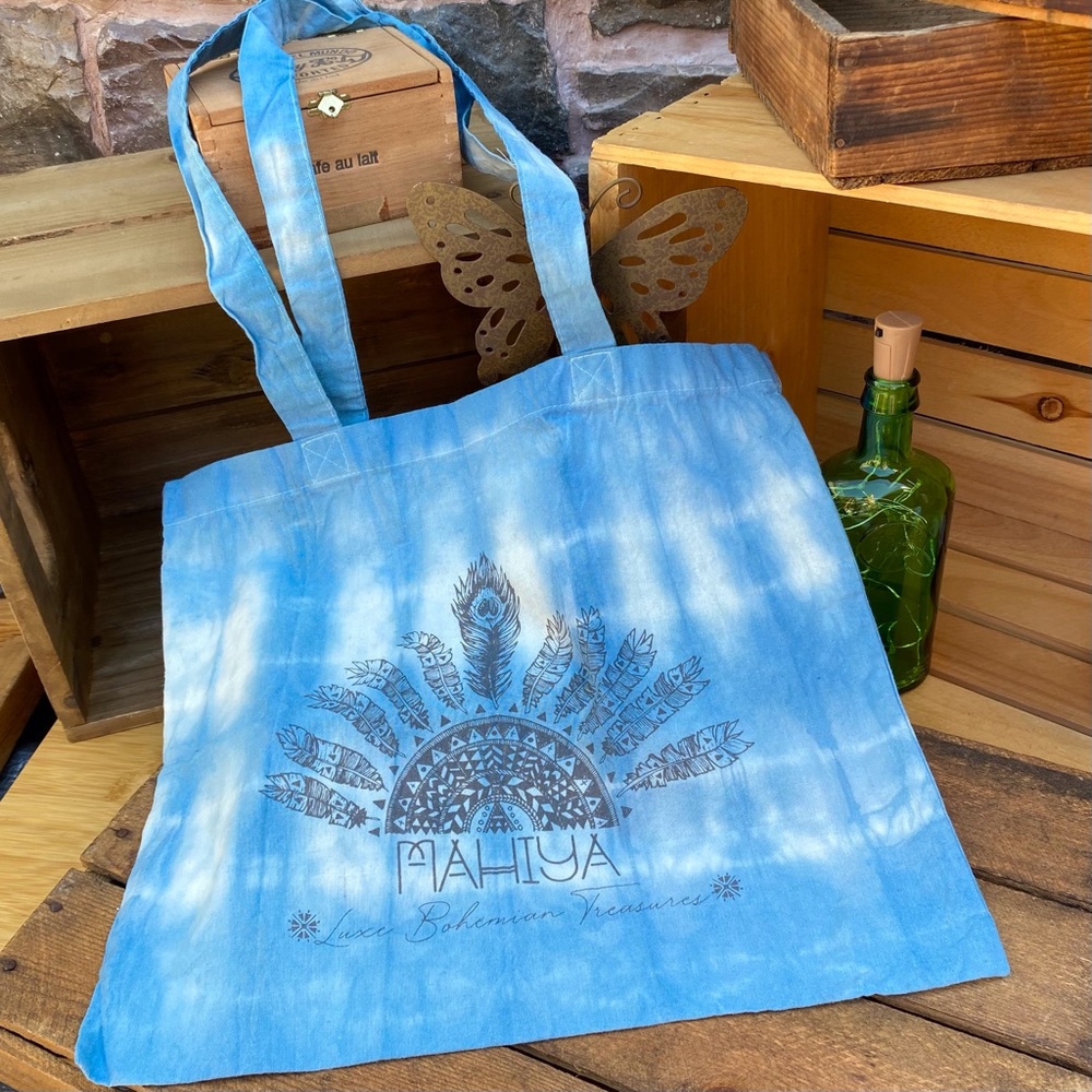 ✨HAND DYED ORGANIC MAHIYA WILDFLOWER TOTE